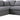 Serene - Linen Textured Fabric Deluxe Comfort 5 Piece Modular Sectional - Grey