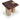 Ravenna - Marble/Stone End Table - Burgundy