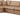 Comfy - 6 Piece Faux Leather Modular Sectional - Tan