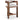 Sacha - Linen Stool With Brown Base