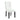 Hussein - Side Chair (Set of 2) - White PU & Black Finish