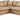 Comfy - 5 Piece Faux Leather Modular Corner Armless Sectional - Tan