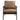 Anzan - Accent Chair - Berham Chestnut Top Grain Leather & Matt Iron Finish